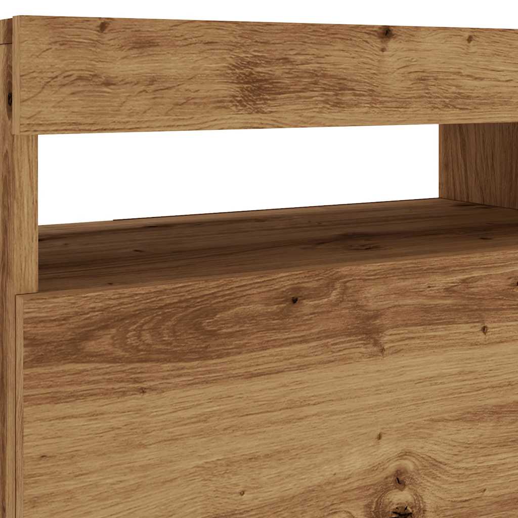 TV-Schrank mit LED Artisan-Eiche 120x35x40 cm Holzwerkstoff