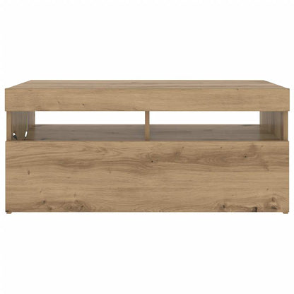 TV-Schrank mit LED-Leuchten Artisan-Eiche 90x35x40 cm