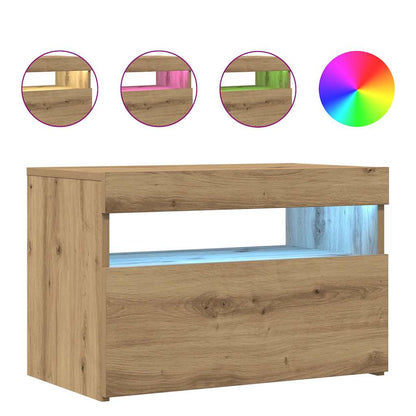 TV-Schrank mit LED-Leuchten Artisan-Eiche 60x35x40 cm