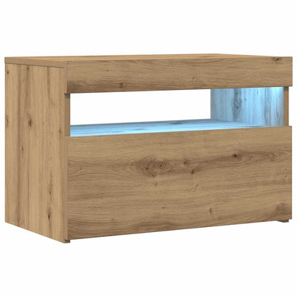 TV-Schrank mit LED-Leuchten Artisan-Eiche 60x35x40 cm