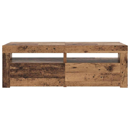 TV-Schrank mit LED Altholz-Optik 120x35x40 cm Holzwerkstoff