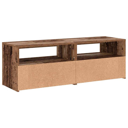 TV-Schrank mit LED Altholz-Optik 120x35x40 cm Holzwerkstoff