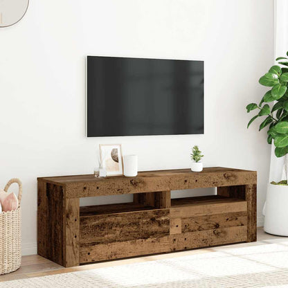 TV-Schrank mit LED Altholz-Optik 120x35x40 cm Holzwerkstoff