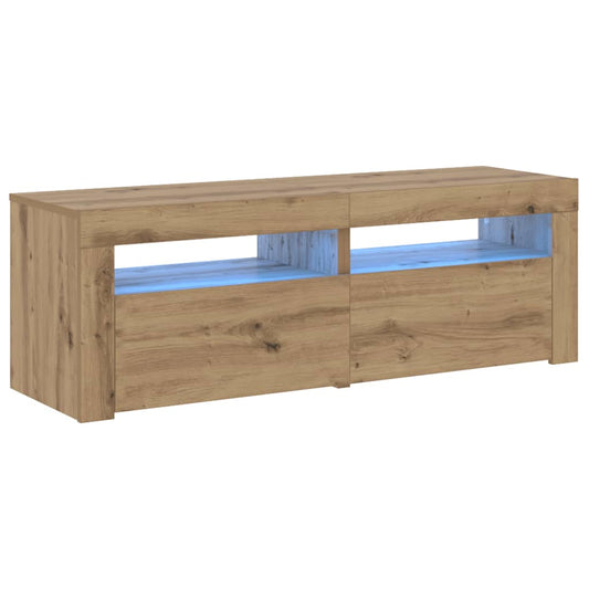 TV-Schrank mit LED Artisan-Eiche 120x35x40 cm Holzwerkstoff