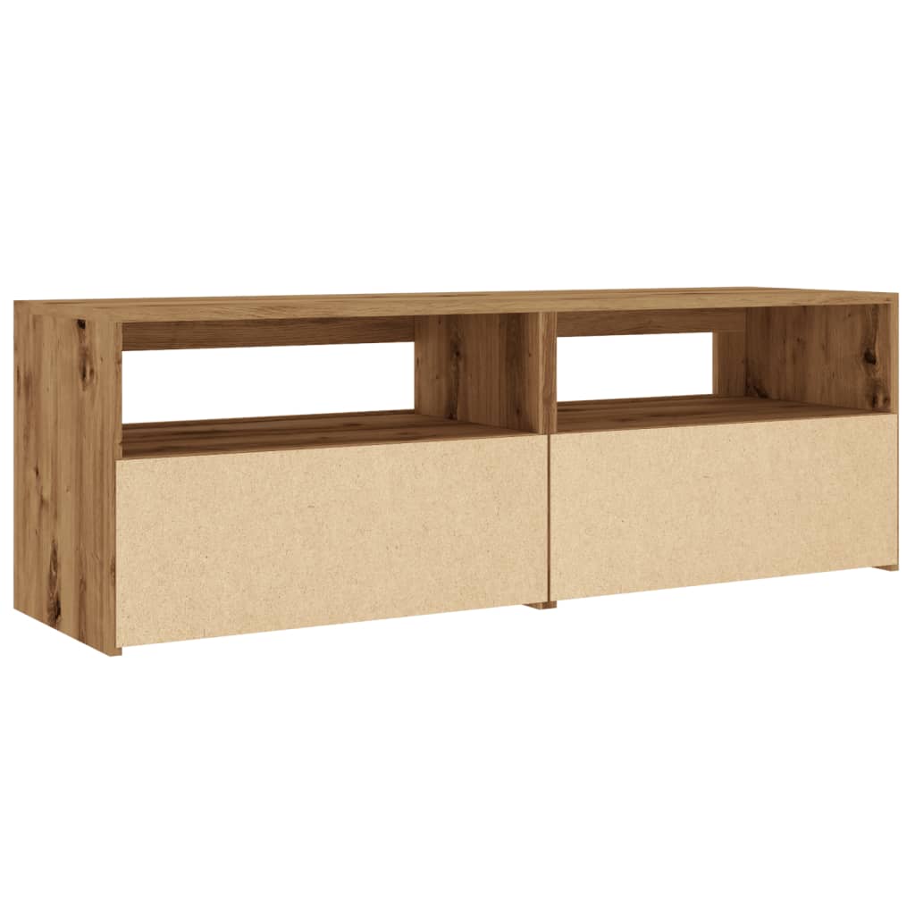 TV-Schrank mit LED Artisan-Eiche 120x35x40 cm Holzwerkstoff