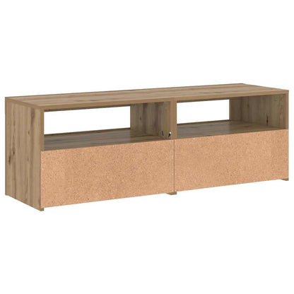 TV-Schrank mit LED Artisan-Eiche 120x35x40 cm Holzwerkstoff