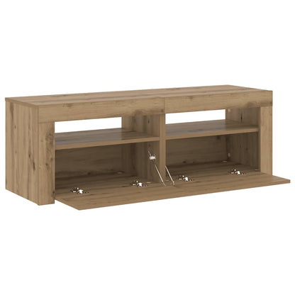 TV-Schrank mit LED Artisan-Eiche 120x35x40 cm Holzwerkstoff