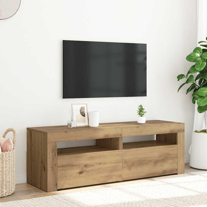 TV-Schrank mit LED Artisan-Eiche 120x35x40 cm Holzwerkstoff