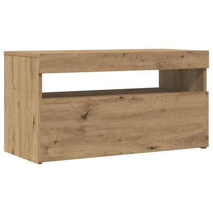 TV-Schrank mit LED-Leuchten Artisan-Eiche 75x35x40 cm