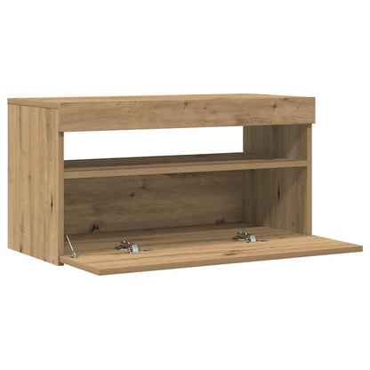 TV-Schrank mit LED-Leuchten Artisan-Eiche 75x35x40 cm