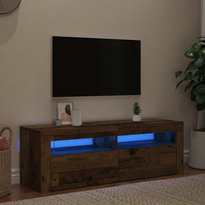 TV-Schrank mit LED Altholz-Optik 120x35x40 cm Holzwerkstoff