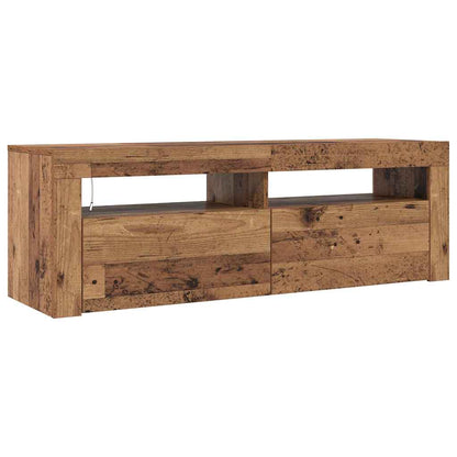 TV-Schrank mit LED Altholz-Optik 120x35x40 cm Holzwerkstoff
