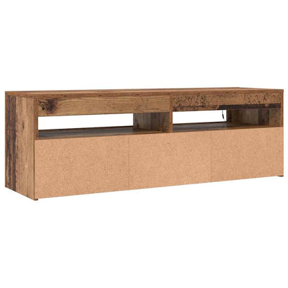 TV-Schrank mit LED Altholz-Optik 120x35x40 cm Holzwerkstoff
