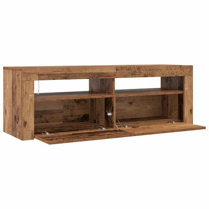 TV-Schrank mit LED Altholz-Optik 120x35x40 cm Holzwerkstoff