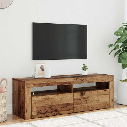 TV-Schrank mit LED Altholz-Optik 120x35x40 cm Holzwerkstoff