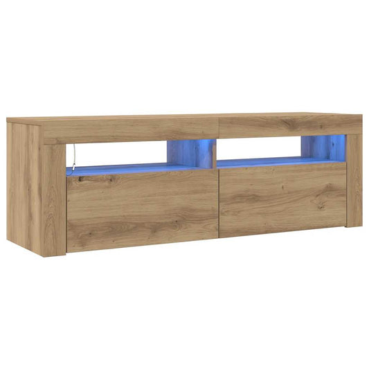 TV-Schrank mit LED Artisan-Eiche 120x35x40 cm Holzwerkstoff