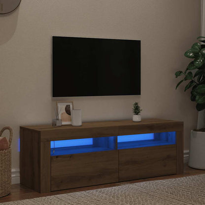 TV-Schrank mit LED Artisan-Eiche 120x35x40 cm Holzwerkstoff