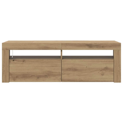 TV-Schrank mit LED Artisan-Eiche 120x35x40 cm Holzwerkstoff
