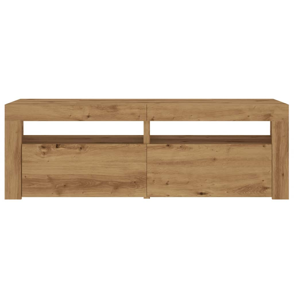 TV-Schrank mit LED Artisan-Eiche 120x35x40 cm Holzwerkstoff