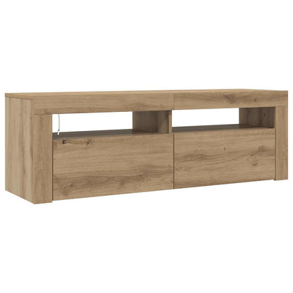 TV-Schrank mit LED Artisan-Eiche 120x35x40 cm Holzwerkstoff
