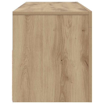 TV-Schrank mit LED Artisan-Eiche 120x35x40 cm Holzwerkstoff