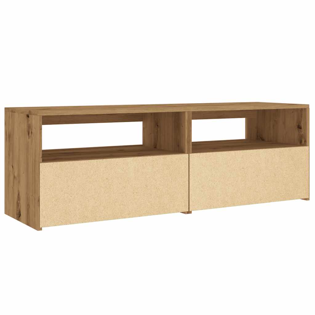 TV-Schrank mit LED Artisan-Eiche 120x35x40 cm Holzwerkstoff