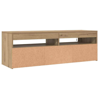 TV-Schrank mit LED Artisan-Eiche 120x35x40 cm Holzwerkstoff