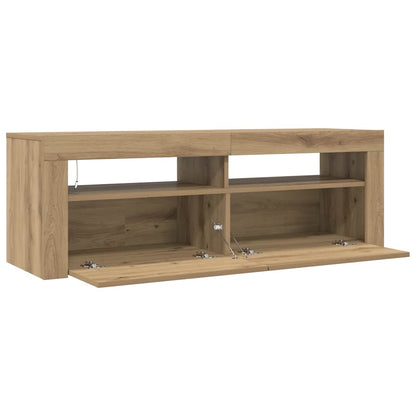 TV-Schrank mit LED Artisan-Eiche 120x35x40 cm Holzwerkstoff