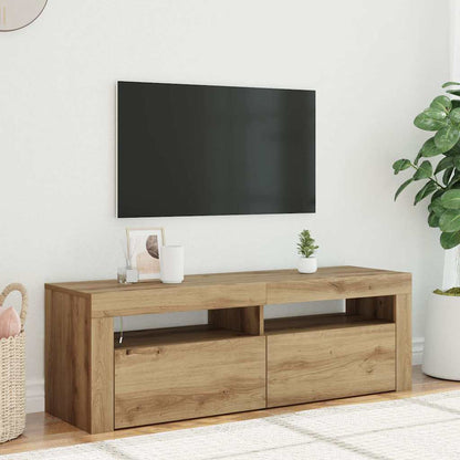 TV-Schrank mit LED Artisan-Eiche 120x35x40 cm Holzwerkstoff