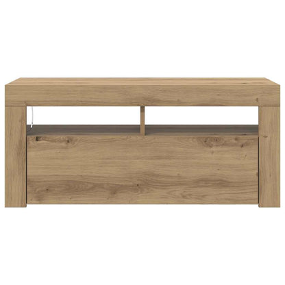 TV-Schrank mit LED-Leuchten Artisan-Eiche 90x35x40 cm