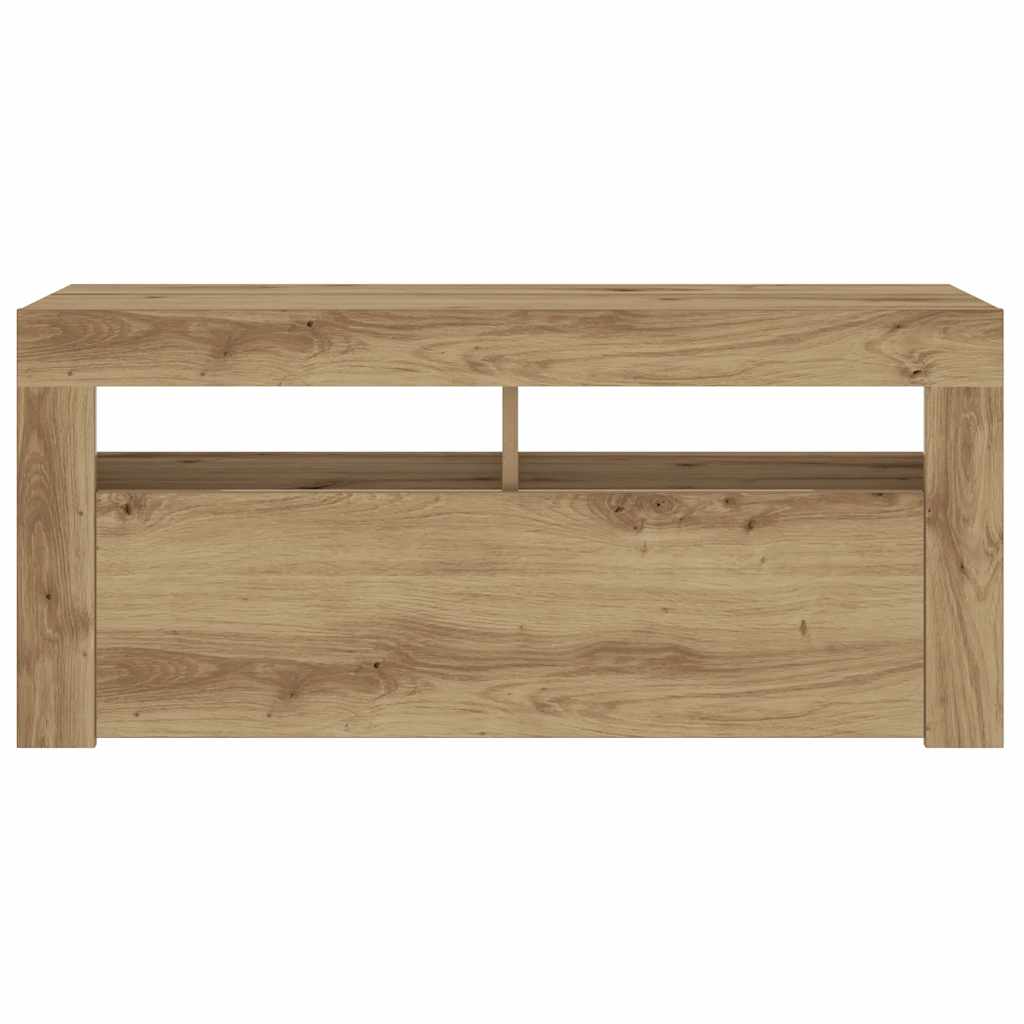 TV-Schrank mit LED-Leuchten Artisan-Eiche 90x35x40 cm