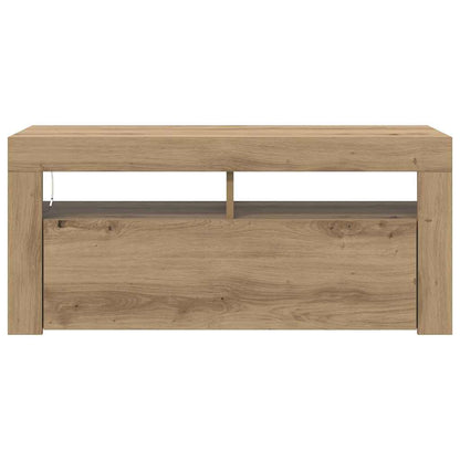 TV-Schrank mit LED-Leuchten Artisan-Eiche 90x35x40 cm