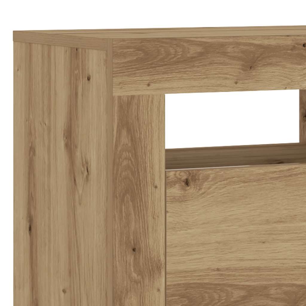 TV-Schrank mit LED-Leuchten Artisan-Eiche 90x35x40 cm