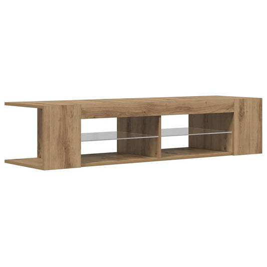 TV-Schrank mit LED-Leuchten Artisan-Eiche 135x39x30 cm