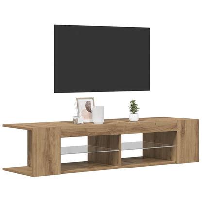 TV-Schrank mit LED-Leuchten Artisan-Eiche 135x39x30 cm
