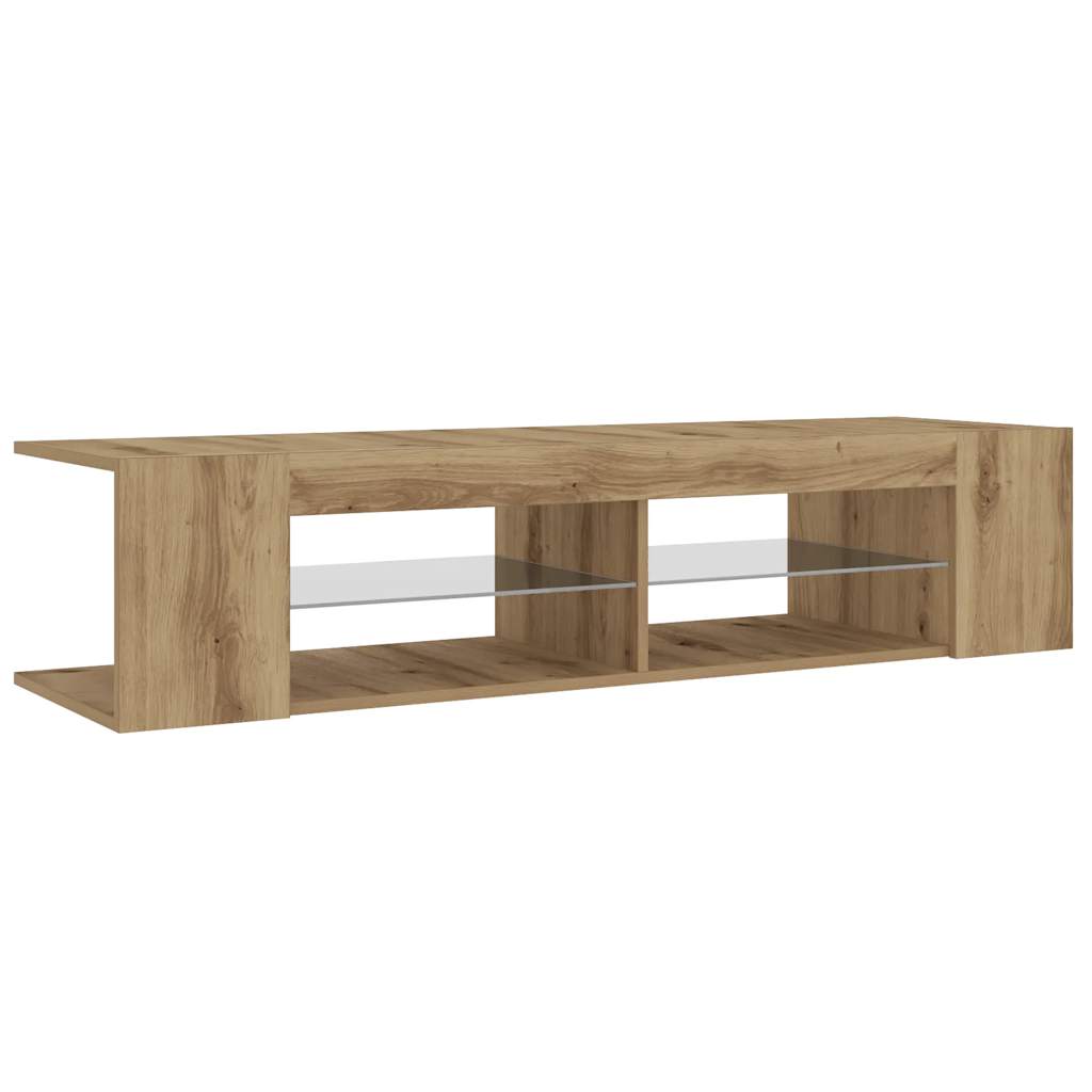 TV-Schrank mit LED-Leuchten Artisan-Eiche 135x39x30 cm