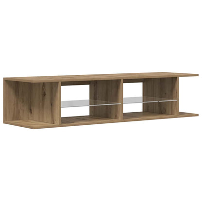 TV-Schrank mit LED-Leuchten Artisan-Eiche 135x39x30 cm