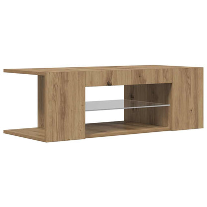 TV-Schrank mit LED-Leuchten Artisan-Eiche 90x39x30 cm
