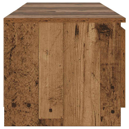 TV-Schrank mit LED-Leuchten Altholz-Optik 140x40x36 cm