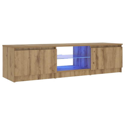 TV-Schrank mit LED-Leuchten Artisan-Eiche 140x40x36 cm