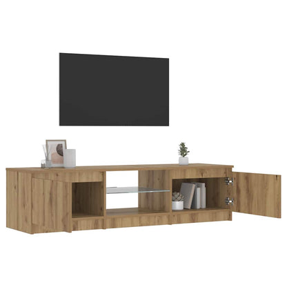 TV-Schrank mit LED-Leuchten Artisan-Eiche 140x40x36 cm