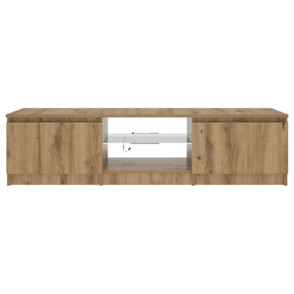 TV-Schrank mit LED-Leuchten Artisan-Eiche 140x40x36 cm