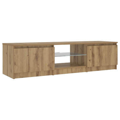 TV-Schrank mit LED-Leuchten Artisan-Eiche 140x40x36 cm