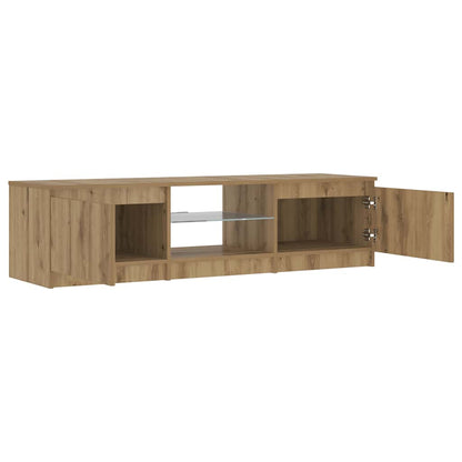 TV-Schrank mit LED-Leuchten Artisan-Eiche 140x40x36 cm