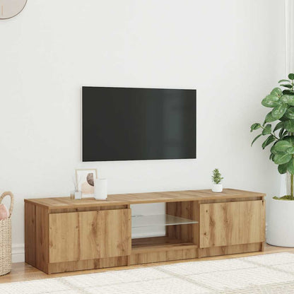 TV-Schrank mit LED-Leuchten Artisan-Eiche 140x40x36 cm