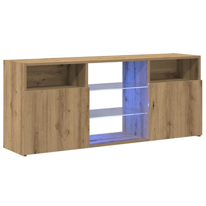 TV-Schrank mit LED-Leuchten Artisan-Eiche 120x30x50 cm