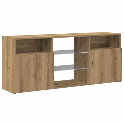 TV-Schrank mit LED-Leuchten Artisan-Eiche 120x30x50 cm