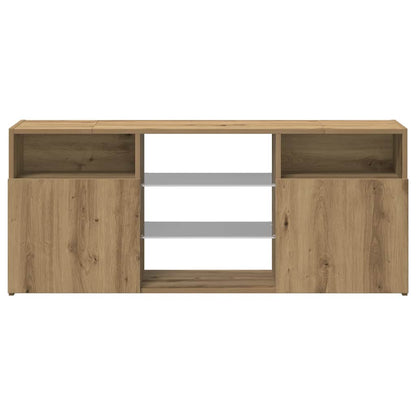 TV-Schrank mit LED-Leuchten Artisan-Eiche 120x30x50 cm