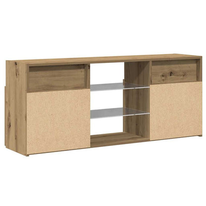TV-Schrank mit LED-Leuchten Artisan-Eiche 120x30x50 cm