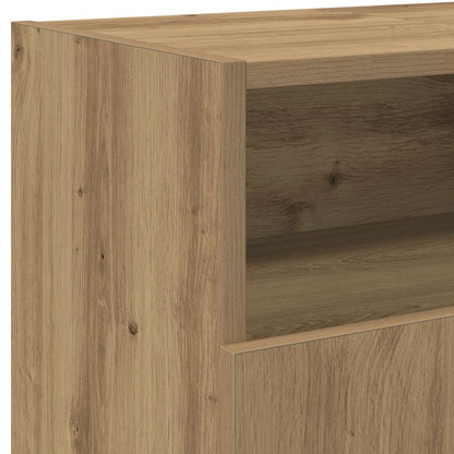 TV-Schrank mit LED-Leuchten Artisan-Eiche 120x30x50 cm